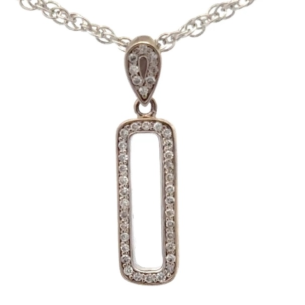 Estate White Gold & Diamond Pendant 090080