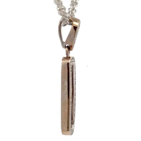 Estate White Gold & Diamond Pendant 090080 - Image 2
