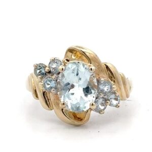 Estate Aquamarine Ring 090311
