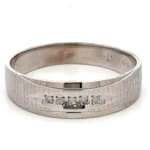 Estate Men's White Gold & Diamond Band 090313