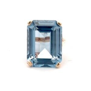 Estate Lady's Synthetic Blue Spinel Ring 090664