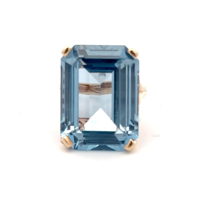 Estate Lady's Synthetic Blue Spinel Ring 090664