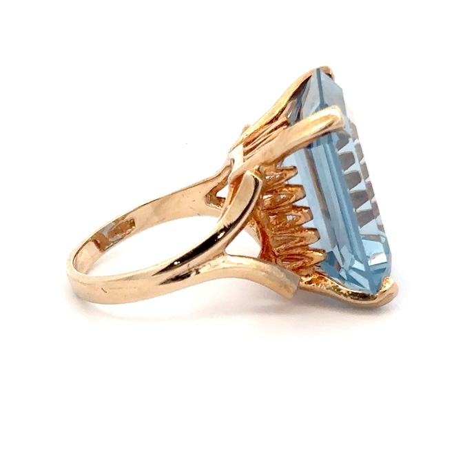 Estate Lady's Synthetic Blue Spinel Ring 090664 - Image 2