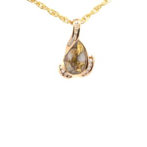 Gold Quartz Pendant PDL106SD32
