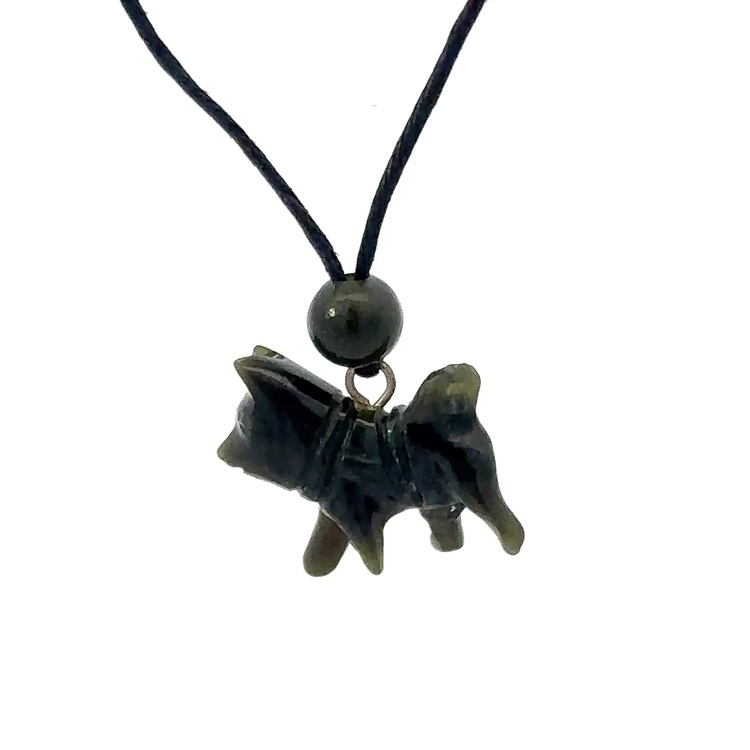 Jade Sled Dog Pendant PHDZ