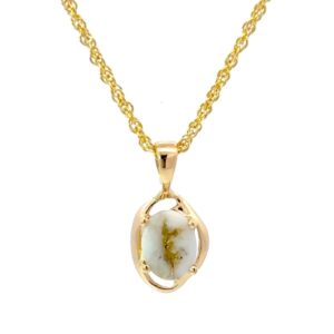 Gold Quartz Pendant PN805XSQX