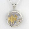 Moose Tracks 1/4 oz Gold Relief Diamond Cut Pendant