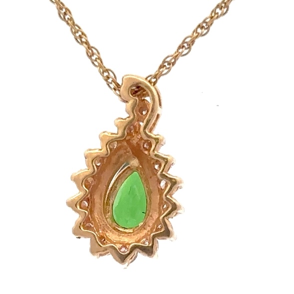Tsavorite & Diamond Estate Pendant 076382 - Image 3