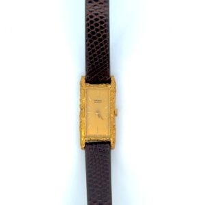 Lady's Alaskan Seiko Gold Nugget Watch with Leather Band 078081