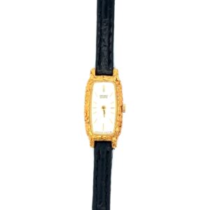 Lady's Alaskan Seiko Gold Nugget Watch with Leather Band 078095