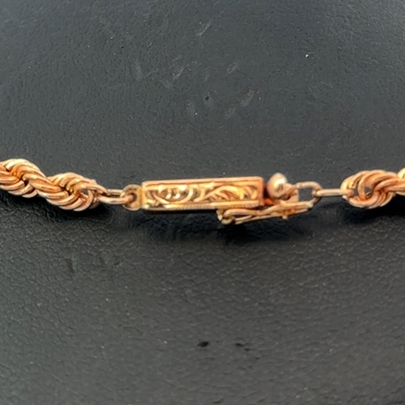 14K 3mm Rope Estate 24" Chain 090231 - Image 2