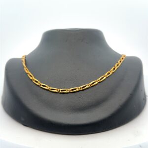 21k 3mm Double Oval Estate Chain 17" 090571