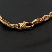 14K 3.5mm Rope Link Figaro Estate 18" Chain 090621 - Image 2