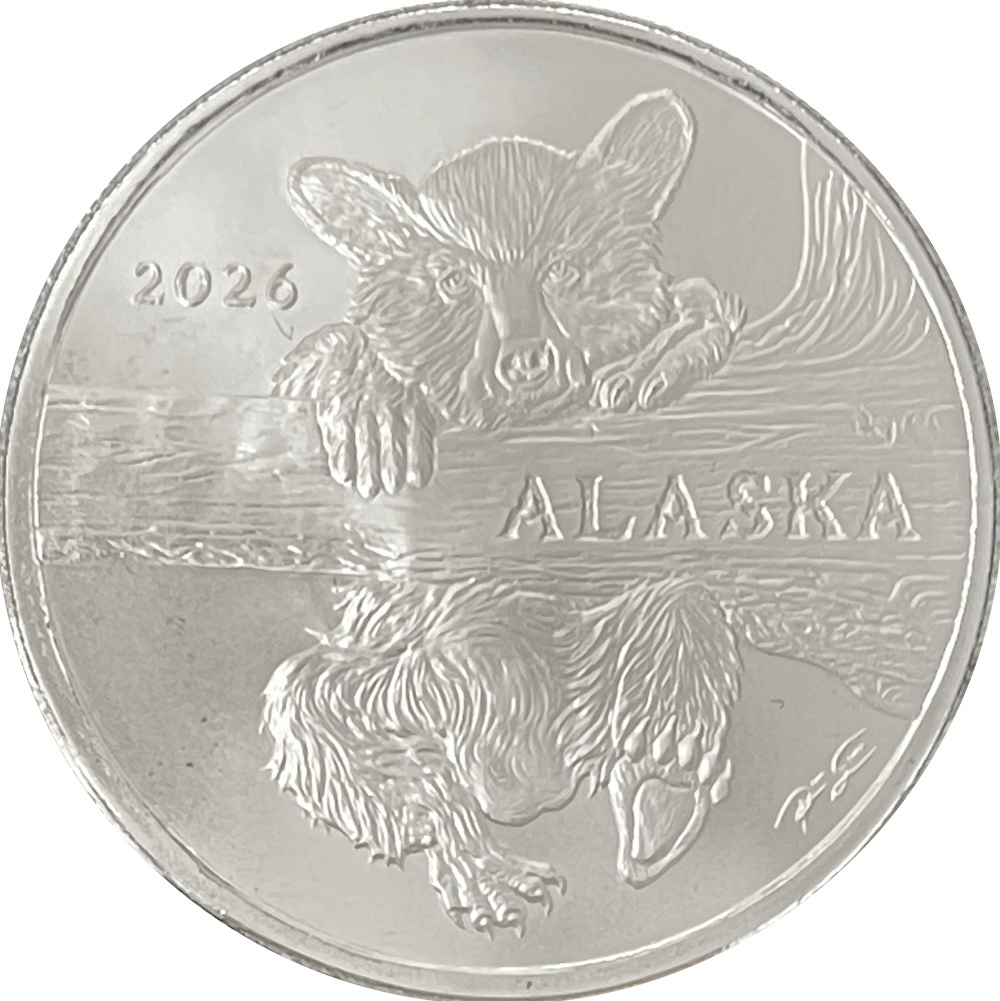 Official 2026 Alaska State 1 oz. Silver Proof-Like Medallion - Image 2
