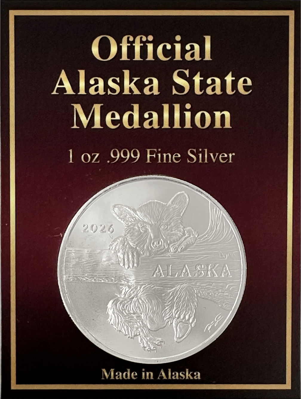 Official 2026 Alaska State 1 oz. Silver Proof-Like Medallion