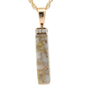Gold Quartz Pendant PN894MDQ