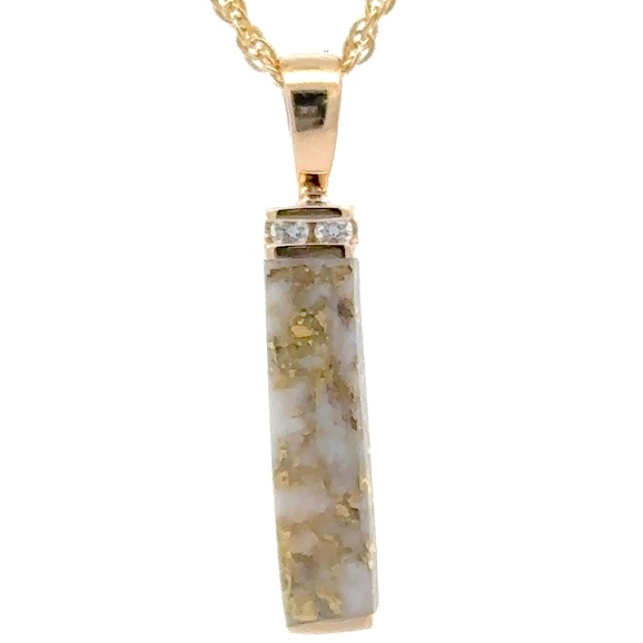 Gold Quartz Pendant PN894MDQ