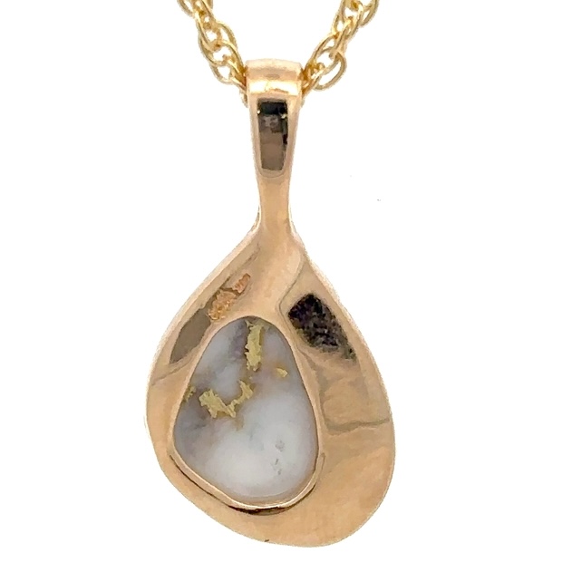 Gold Quartz & Nugget Pendant PSC125QX - Image 3