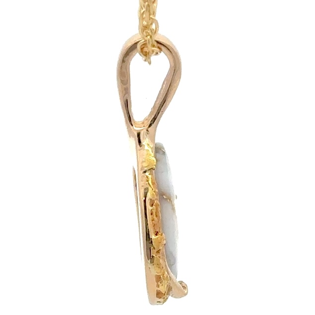 Gold Quartz & Nugget Pendant PSC125QX - Image 2