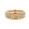 Men's Gold Quartz & Diamond Ring RM732D12Q