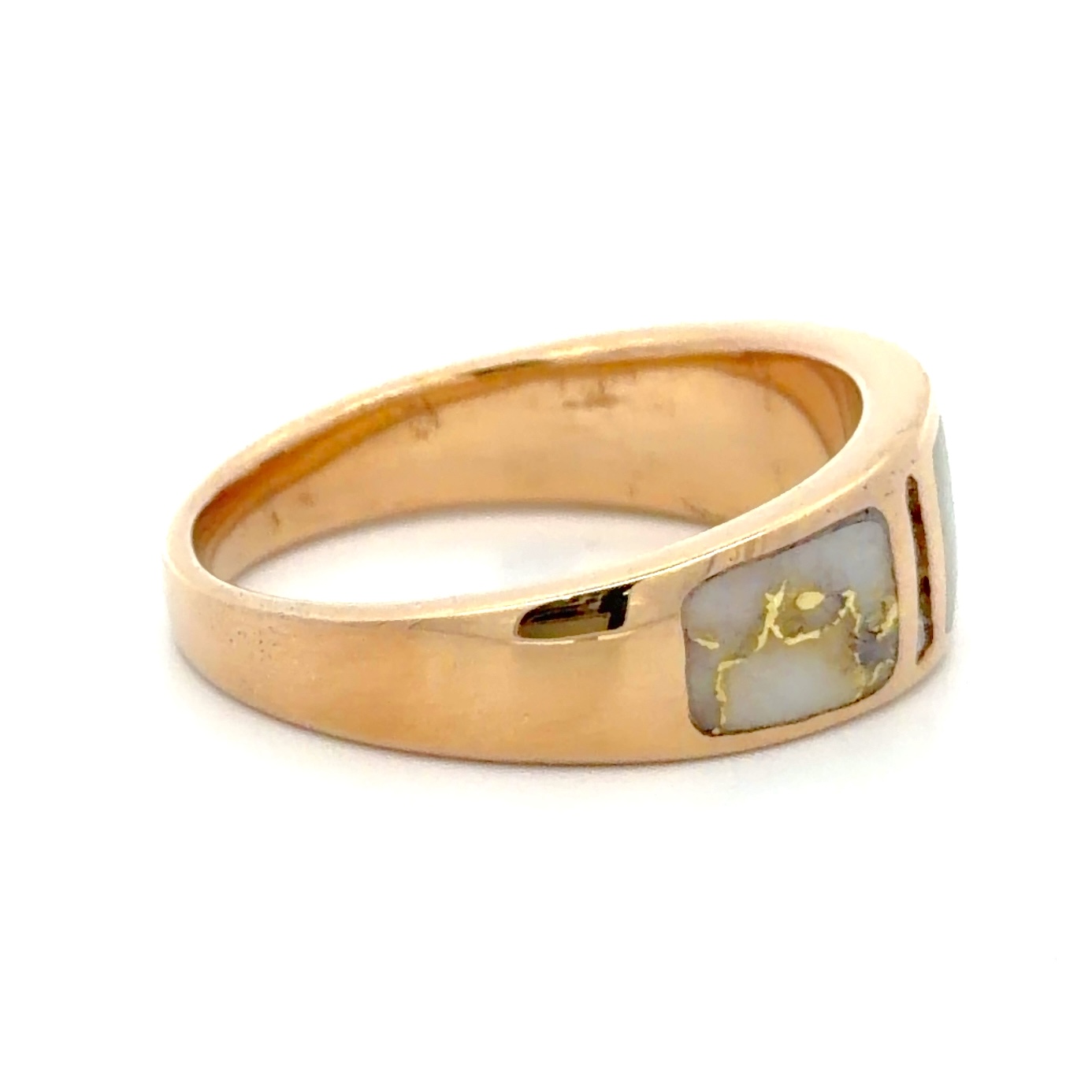 Men's Gold Quartz & Diamond Ring RM732D12Q - Image 4