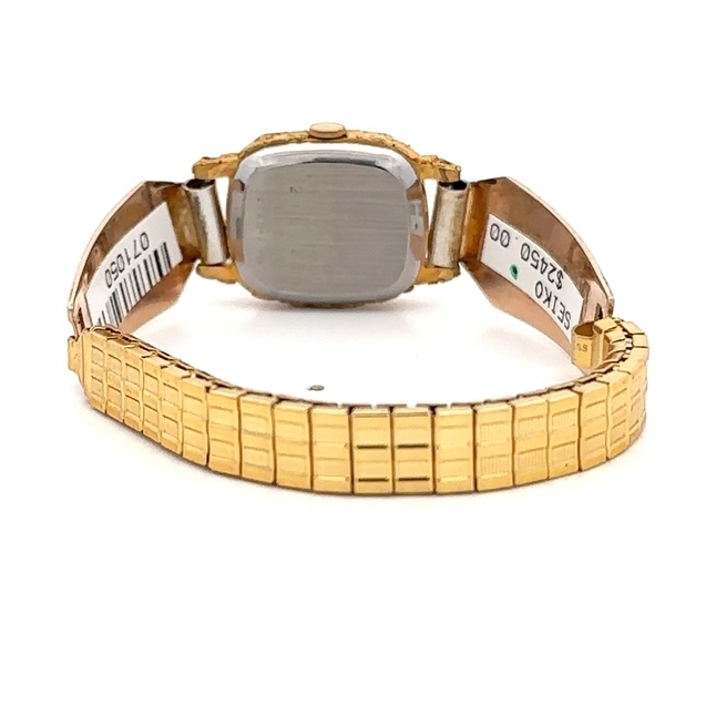 Seiko Womens Gold Nugget & Jade Estate Watch 071050 - Image 4
