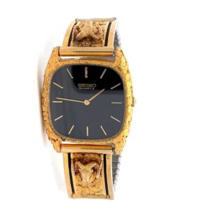 Seiko Gold Nugget & Rams Head Estate Watch 071112