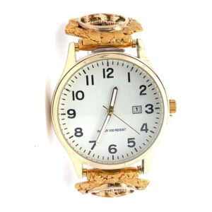 Jade & Gold Nugget Watch 071835