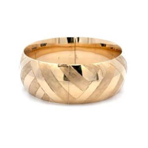 14K Patterned Estate Bangle 071942