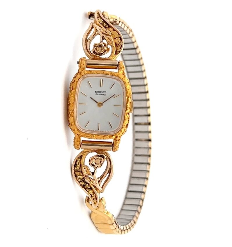 Seiko Womens Gold Nugget & Rose Estate Watch 071982