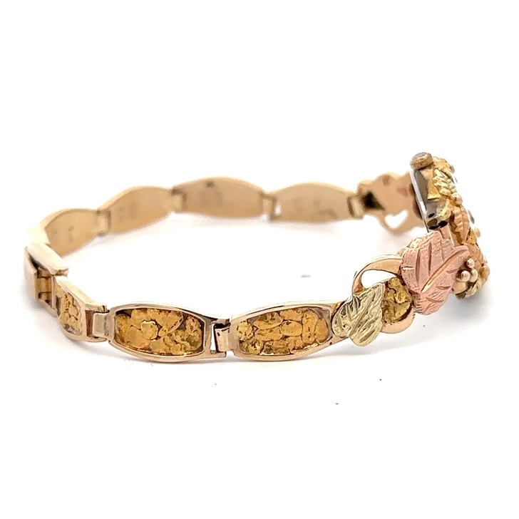 Sieko Womens Gold Nugget & Black Hills Gold Estate Watch 072064 - Image 5