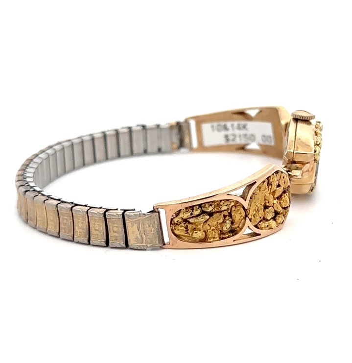 Logines Womens Gold Nugget Estate Watch 076025 - Image 5