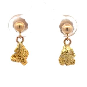 14K Gold Nugget Dangling Earrings E13/PD