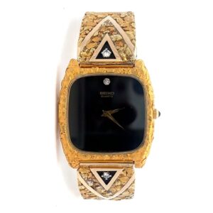 Seiko Gold Nugget& Diamond Estate Watch 073123
