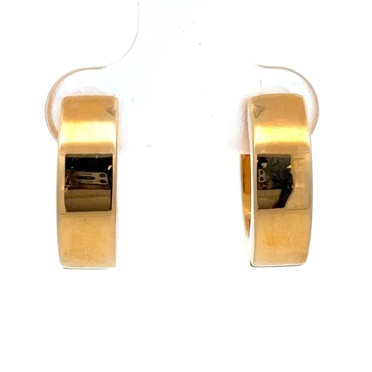 14K Gold Nugget Hoop Earrings EAJ053 - Image 3