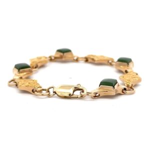Estate Jade & Nugget Bracelet 078026