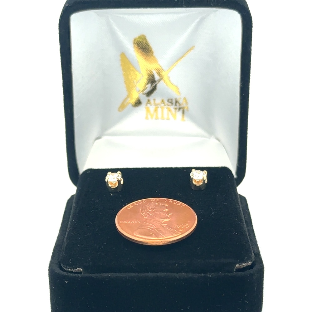 .44 Carat Total Weight Diamond Stud Earrings ON SALE AT 25% OFF! - Image 5
