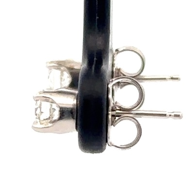 .44 Carat Total Weight White Gold Diamond Stud Earrings ON SALE AT 25% OFF! - Image 2