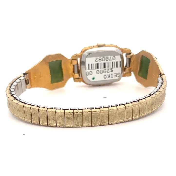Seiko Womens Gold Nugget & Jade Alaska Flag Estate Watch 078082 - Image 4