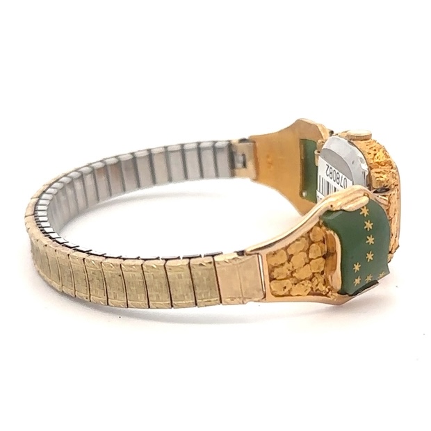 Seiko Womens Gold Nugget & Jade Alaska Flag Estate Watch 078082 - Image 5