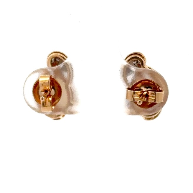 Estate Opal & Diamond Earrings 078103 - Image 3