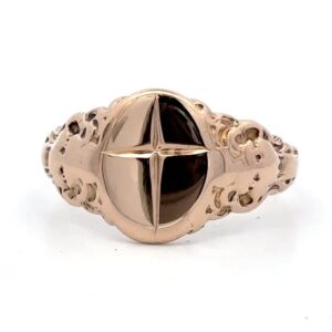 Men's Vintage 14k Cross Ring 078127