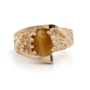 Lady's Tiger Eye 14k Estate Ring 078133