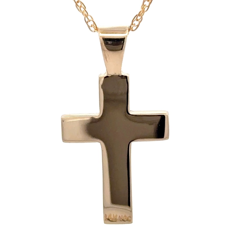 Gold Nugget & Ruby Cross Pendant - Image 3