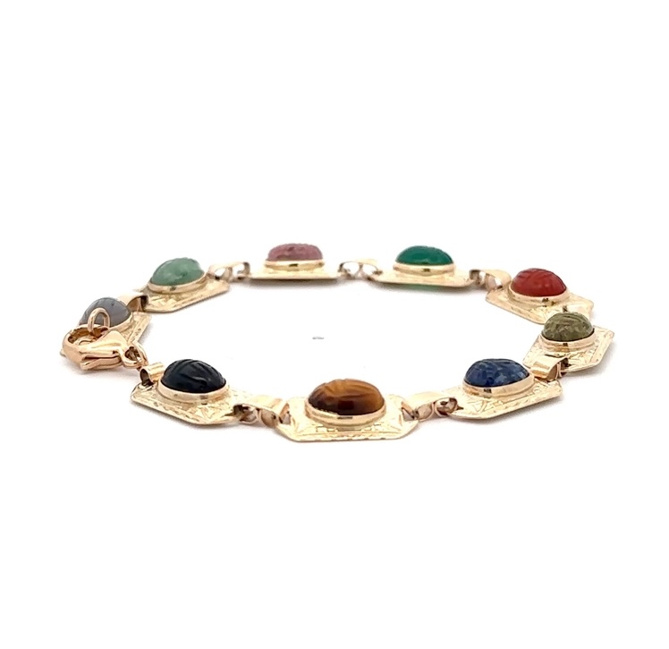 10K Multi-Stone 7.5" Estate Bracelet 078158 - Image 3