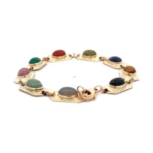 10K Multi-Stone 7.5" Estate Bracelet 078158