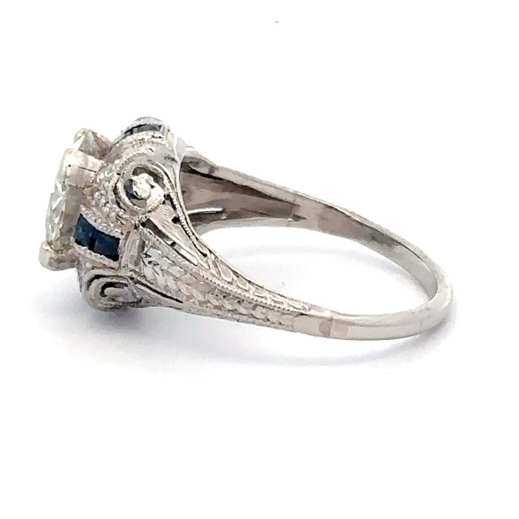 Lady's Estate Diamond & Sapphire Ring 078164 - Image 3