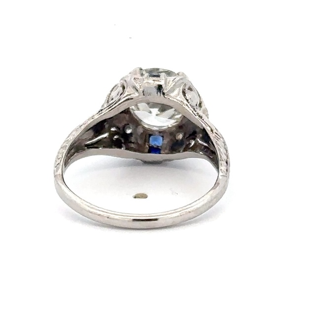 Lady's Estate Diamond & Sapphire Ring 078164 - Image 4