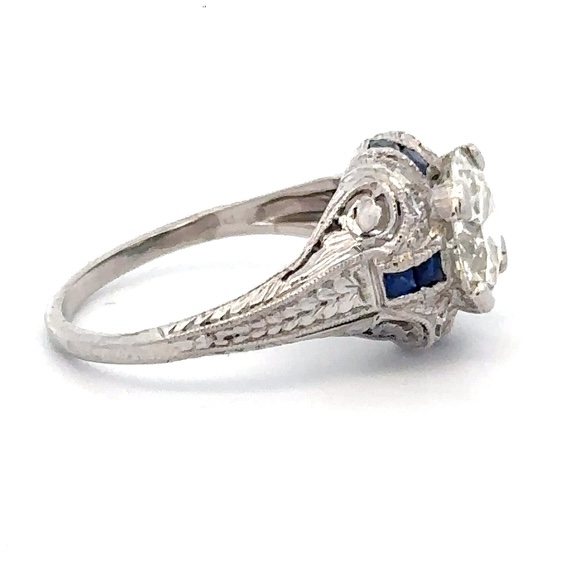 Lady's Estate Diamond & Sapphire Ring 078164 - Image 2