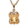 Estate 14K Citrine Pendant 090078